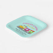 Chugga Choo Train Themd Cartoon 2e verjaardag Papieren Bordje (Gebogen)