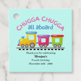 Chugga Choo Train Themed Cartoon Any Age Birthday  Bedankjes Labels
