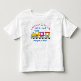 Chugga Choo Trein Thema Cartoon Verjaardag voor Ie Kinder Shirts