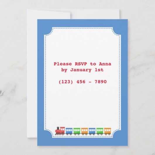 Chugga Chugga 2 Uitnodiging om twee dagen (Achterkant)