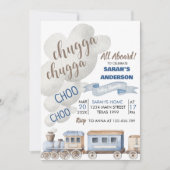 Chugga Chugga cho All Aboard Baby shower Kaart (Voorkant)
