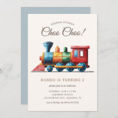 Chugga Chugga Choo Choo  Train 2e Verjaardag Kaart (Voorkant / Achterkant)