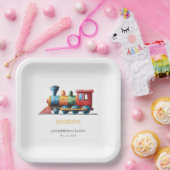 Chugga Chugga Choo Choo  Train 2e Verjaardag Papieren Bordje (Feest)