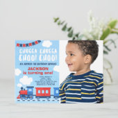 Chugga Chugga Choo Choo Train Birthday Kaart (Staand voorkant)