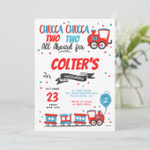 Chugga Chugga Choo choo Train Birthday Party Kaart (Staand voorkant)