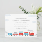 Chugga Chugga Choo choo Train Birthday Party Kaart (Staand voorkant)