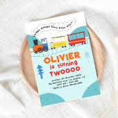 Chugga Chugga Choo Choo Train Boy Tweede Verjaarda Kaart