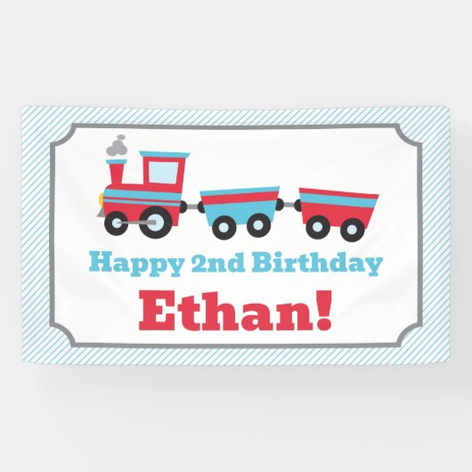 Chugga Chugga Choo Choo Train Party Banner (Horizontaal)