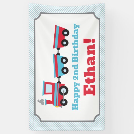 Chugga Chugga Choo Choo Train Party Banner (Verticaal)