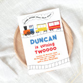 Chugga Chugga Choo Choo Trein 2e Verjaardag Kaart