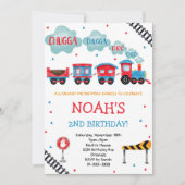 Chugga Chugga Choo Choo Trein Uitnodiging voor ver (Voorkant)