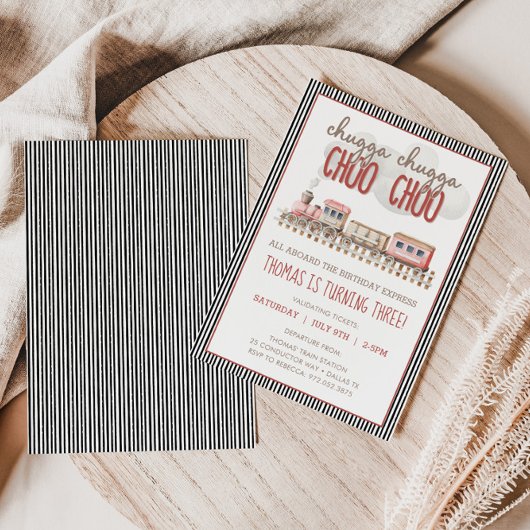 Chugga Chugga CHOO CHOO trein verjaardag Kaart