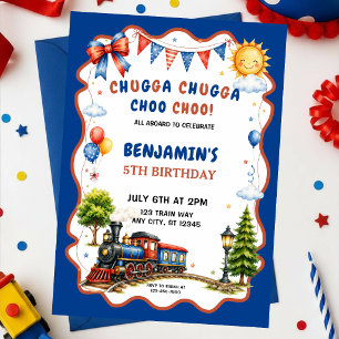 Chugga Chugga Choo Choo Trein Verjaardagsfeestje Kaart