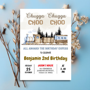 Chugga Chugga Choo Choo  treinverjaardag Kaart