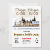 Chugga Chugga Choo Choo treinverjaardag Kaart (Voorkant)