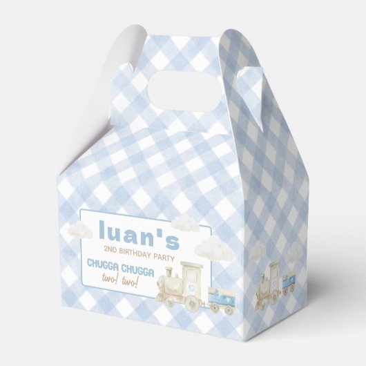 Chugga Chugga Train Birthday  Bedankdoosjes (Voorkant Zijde)