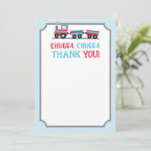 Chugga Chugga Trein Party Dank u kaart (Staand voorkant)