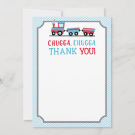 Chugga Chugga Trein Party Dank u kaart