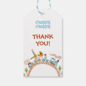 Chugga Chugga trein verjaardag bedankkaart Cadeaulabel (Achterkant)
