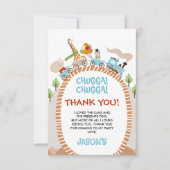 Chugga Chugga Trein Verjaardag Bedankt Kaart (Voorkant)