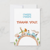 Chugga Chugga Trein Verjaardag Bedankt Kaart (Achterkant)