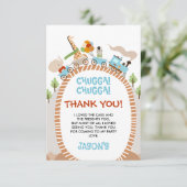 Chugga Chugga Trein Verjaardag Bedanktkaart Bedankkaart (Staand voorkant)