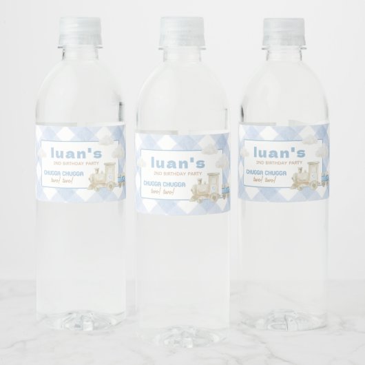 Chugga Chugga Trein Verjaardag Waterfles Etiket (Flessen)