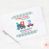 Chugga Chugga trein verjaardagsgunst Vierkante Sticker (Envelop)