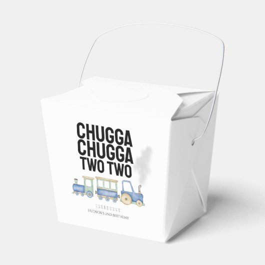 Chugga Chugga Twee | 2e verjaardag | Afhaaldoos Bedankdoosjes (Voorkant Zijde)