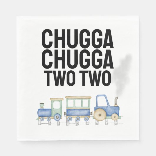 Chugga Chugga Twee | 2e verjaardag | Servetten (2) (Voorkant)