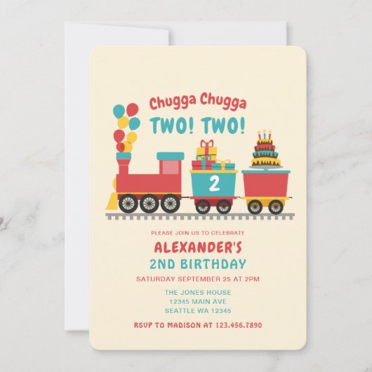 Chugga Chugga TWEE kinderen, zaterdag Kaart (Voorkant)