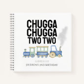 Chugga Chugga Twee | Notitieboek verjaardagsgast (Voorkant)