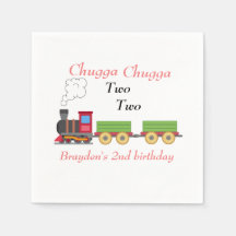 Chugga chugga twee rode jongen 2e verjaardag serve