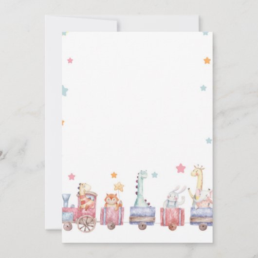 Chugga Chugga Twee trein verjaardag uitnodiging (Achterkant)