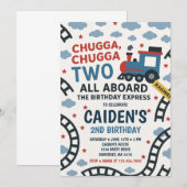 Chugga Chugga Twee Trein Verjaardagsfeest Kaart (Voorkant / Achterkant)