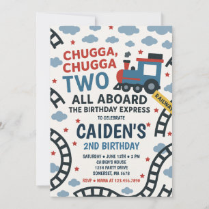 Chugga Chugga Twee Trein Verjaardagsfeest Kaart
