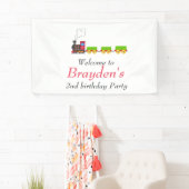 Chugga chugga twee twee 2e verjaardag banner (Insitu)