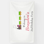 Chugga chugga twee twee 2e verjaardag banner (Verticaal)