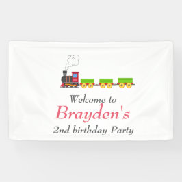 Chugga chugga twee twee 2e verjaardagsbanner spandoek