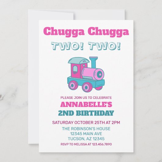 Chugga Chugga Twee! Twee! Kaart (Voorkant)