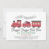 Chugga Chugga Twee Twee Kerstmis Trein 2e Verjaard Kaart (Voorkant)