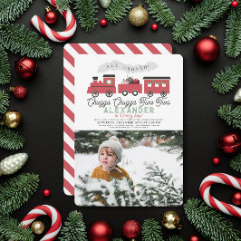 Chugga Chugga Twee Twee Kerstmis Trein 2e Verjaard Kaart