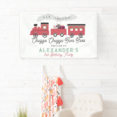 Chugga Chugga Twee Twee Kerstmis Trein 2e Verjaard Spandoek (Insitu)