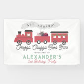 Chugga Chugga Twee Twee Kerstmis Trein 2e Verjaard Spandoek (Horizontaal)