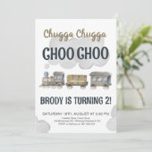 Chugga Chugga Twee Twee Twee 2e Verjaardag Kaart (Staand voorkant)