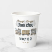 Chugga Chugga Twee Twee Twee 2e Verjaardag Papieren Bekers (Voorkant)