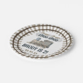 Chugga Chugga Twee Twee Twee 2e Verjaardag Papieren Bordje (Gekanteld)