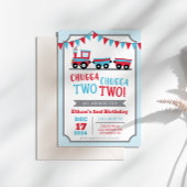 Chugga Chugga Twee Twee Twee 2e Verjaardag Uitnodi Kaart