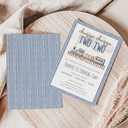 CHUGGA CHUGGA Twee Twee Tweede Verjaardag Trein Ve Kaart