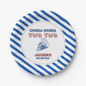 Chugga Chugga Twee Tweederde verjaardag trein Papieren Bordje (Voorkant)